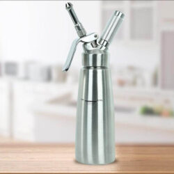 Bình Xịt Kem Cao Cấp 500ml Nắp Thép Không Gỉ - Chất Lượng Đỉnh Cao
