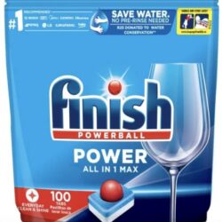 Túi 100 Viên Rửa Bát Finish Power All In One Max - Sản Xuất Tại Ba Lan