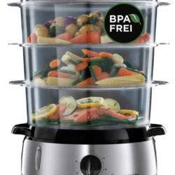 Nồi Hấp Điện 3 Tầng Russell Hobbs 19270-56 Đức, 9 Lít, Chất Liệu Cao Cấp, Bảo Hành 2 Năm